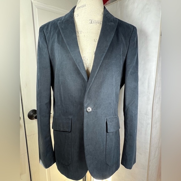Armani Exchange Other - Armani Exchange Mens Single Breasted Ridged Corduroy Blazer Navy Blue Size 40R